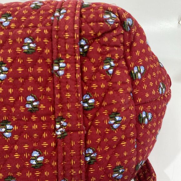 Vera Bradley Large Tote Shoulder Zip Travel Bag Red Provincial 22” X 12” - Picture 10 of 12